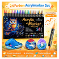Acrylmarker Set – 24 Farben für kreativen Malspaß