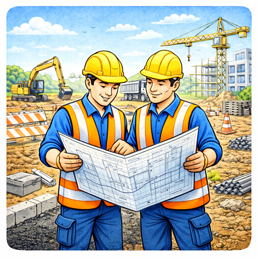 Bagger & Baustellen-Fahrzeug Malbuch