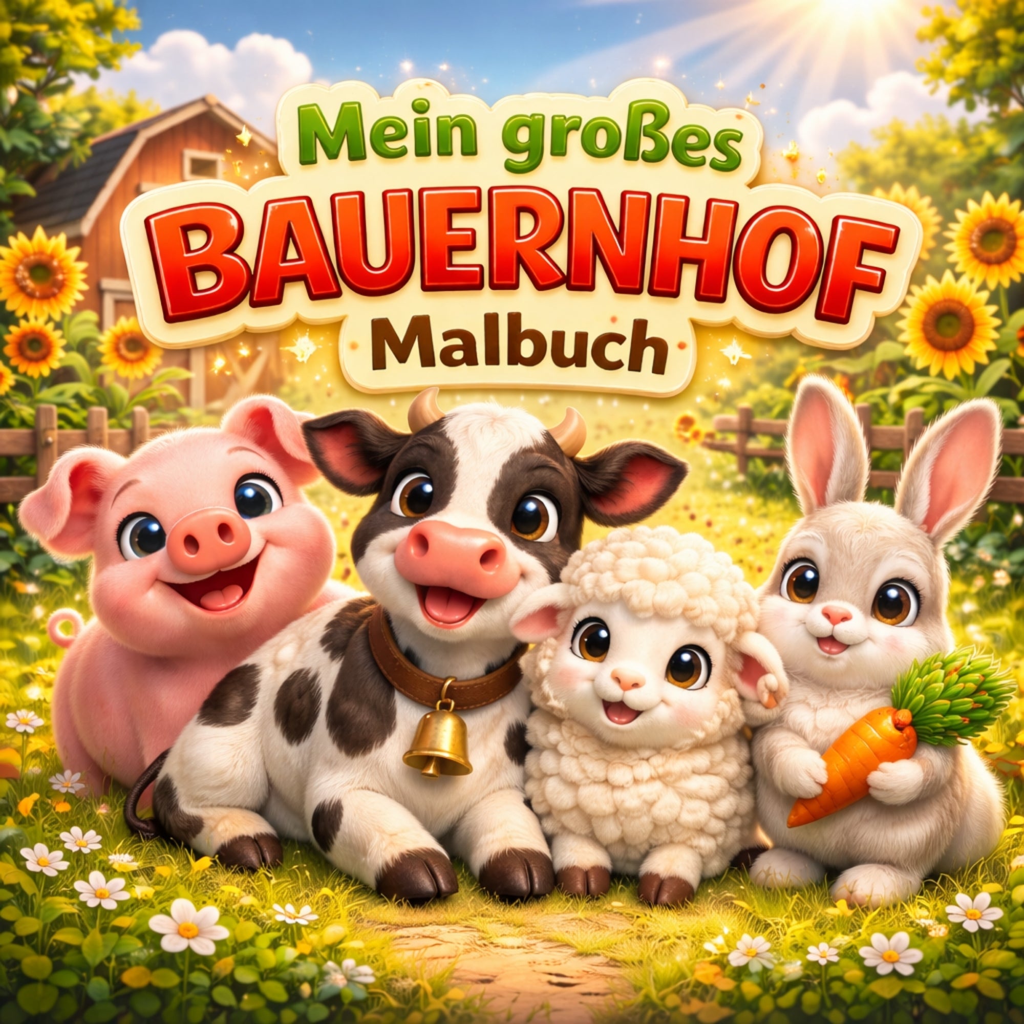 Mein großes Bauernhof Malbuch
