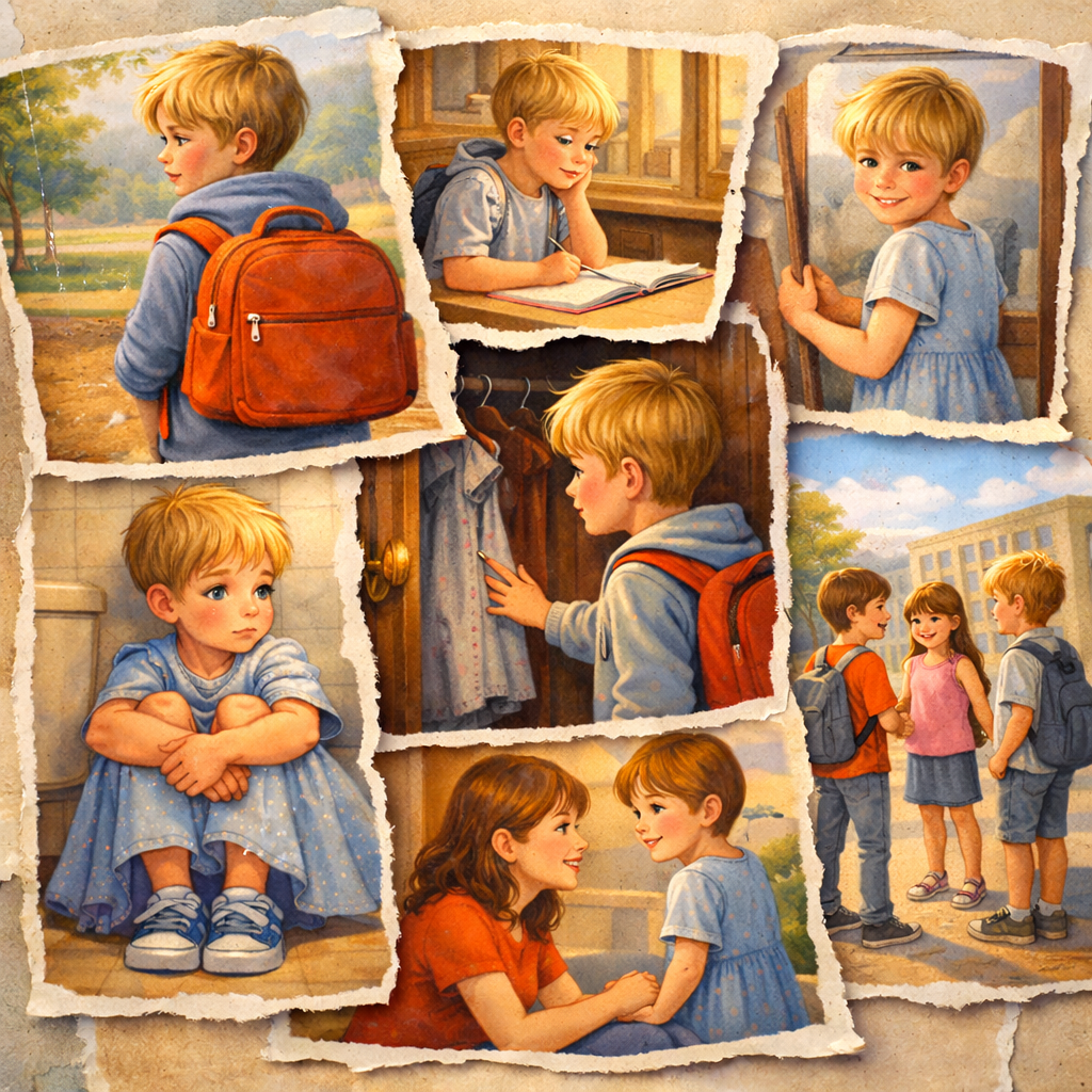 Tim, the Dress in the Backpack - A story about courage, friendship and being different