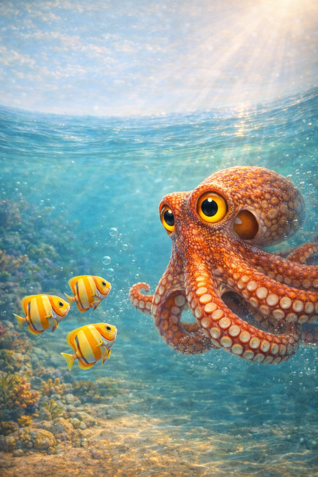 Carlson der kleine Tintenfisch -Eine liebevolle Bildergeschichte über Mut Freundschaft und innere Stärke