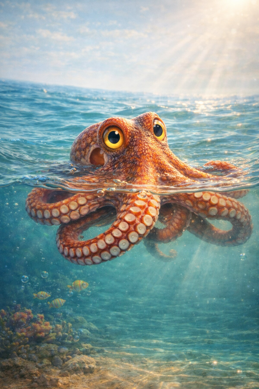 Carlson der kleine Tintenfisch -Eine liebevolle Bildergeschichte über Mut Freundschaft und innere Stärke