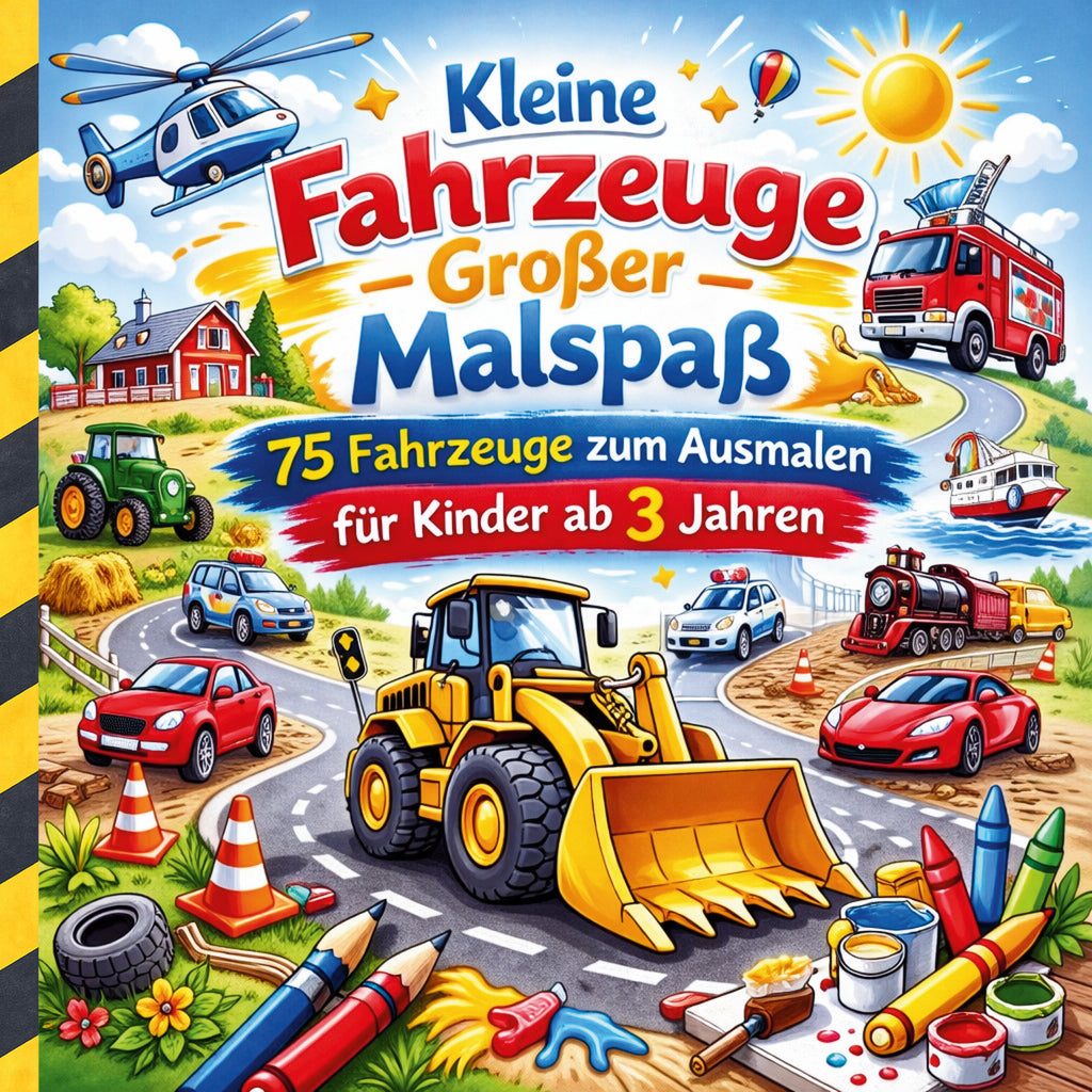 Kleine Fahrzeuge - Große Malspaß