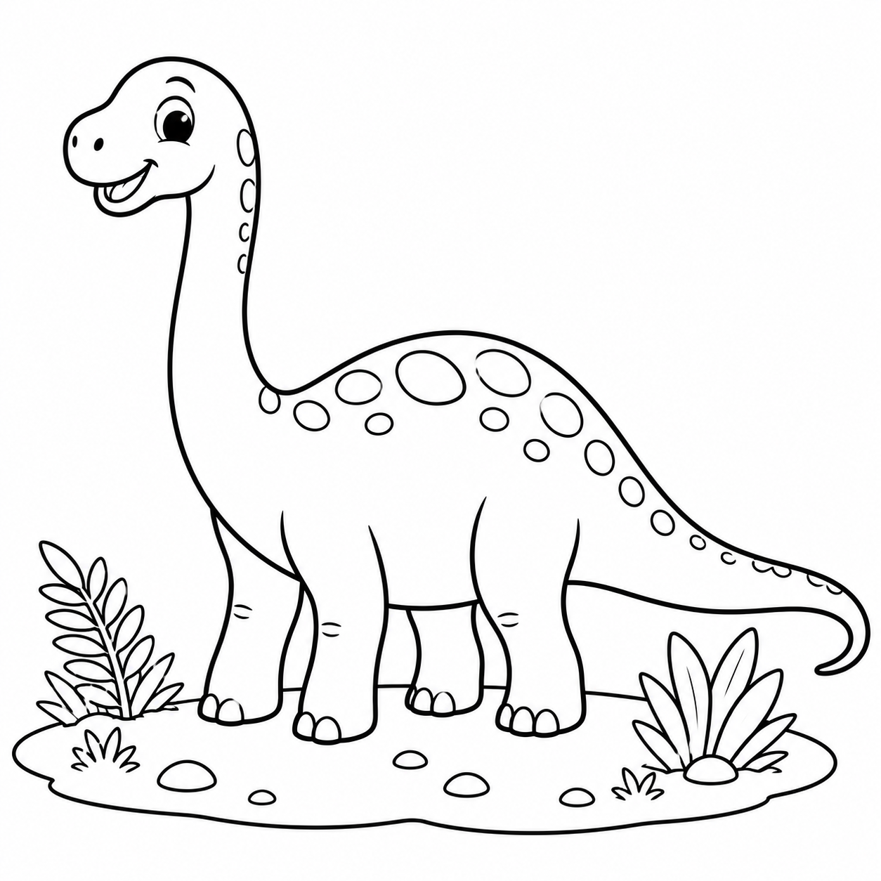 Hallo, kleine Dinos - 20 niedliche Dinosaurier zum Ausmalen für Kinder ab 3 Jahren