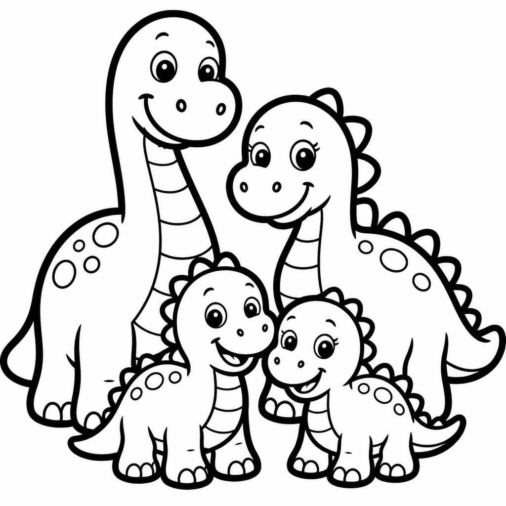 Hallo, kleine Dinos - 20 niedliche Dinosaurier zum Ausmalen für Kinder ab 3 Jahren
