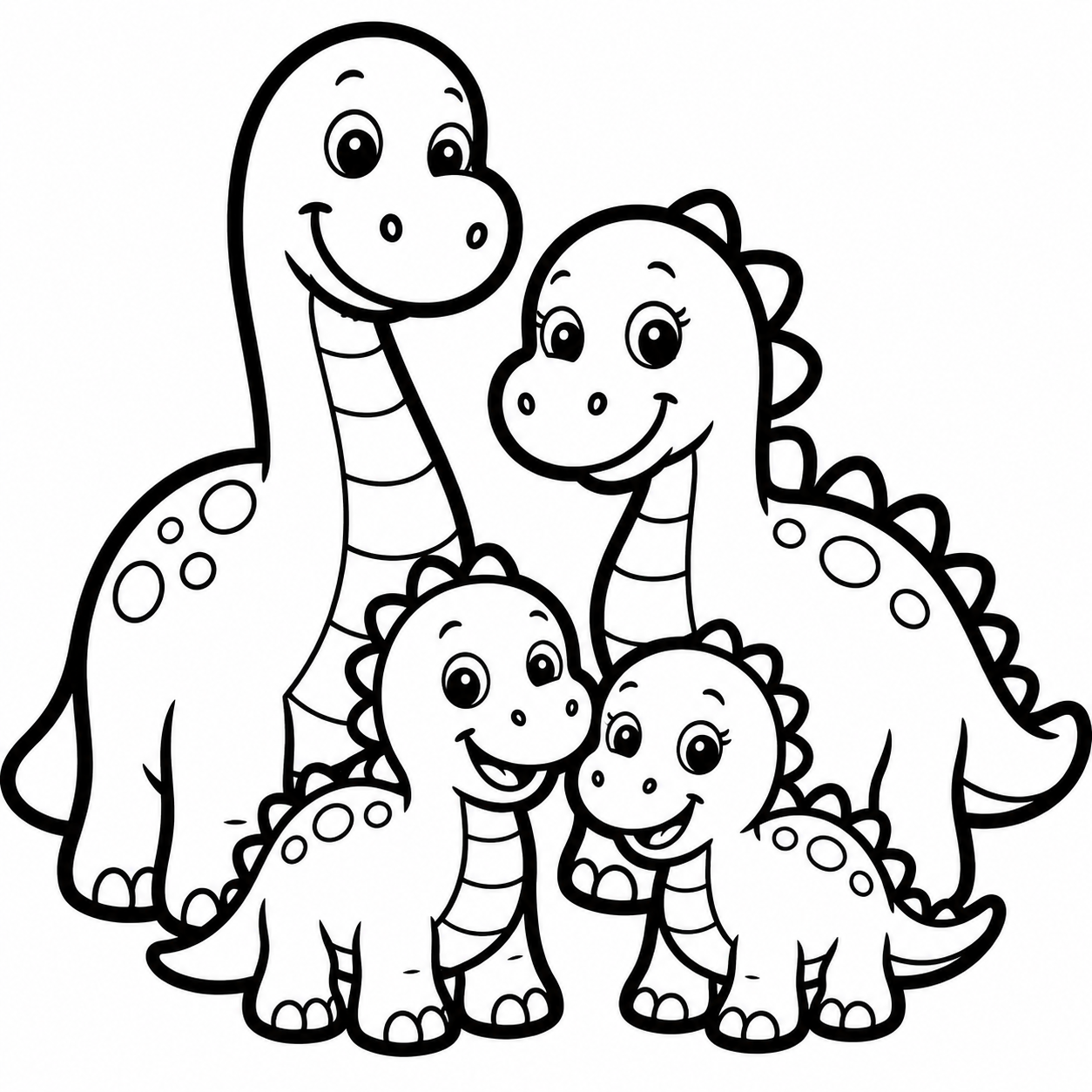Hallo, kleine Dinos - 20 niedliche Dinosaurier zum Ausmalen für Kinder ab 3 Jahren