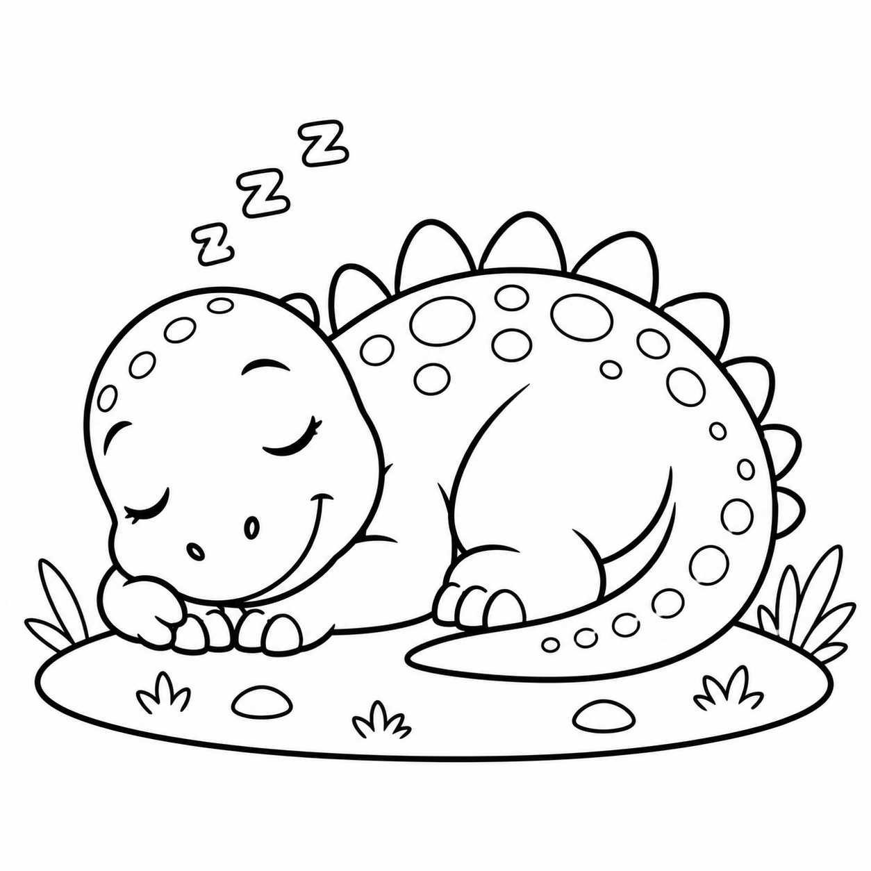 Hallo, kleine Dinos - 20 niedliche Dinosaurier zum Ausmalen für Kinder ab 3 Jahren