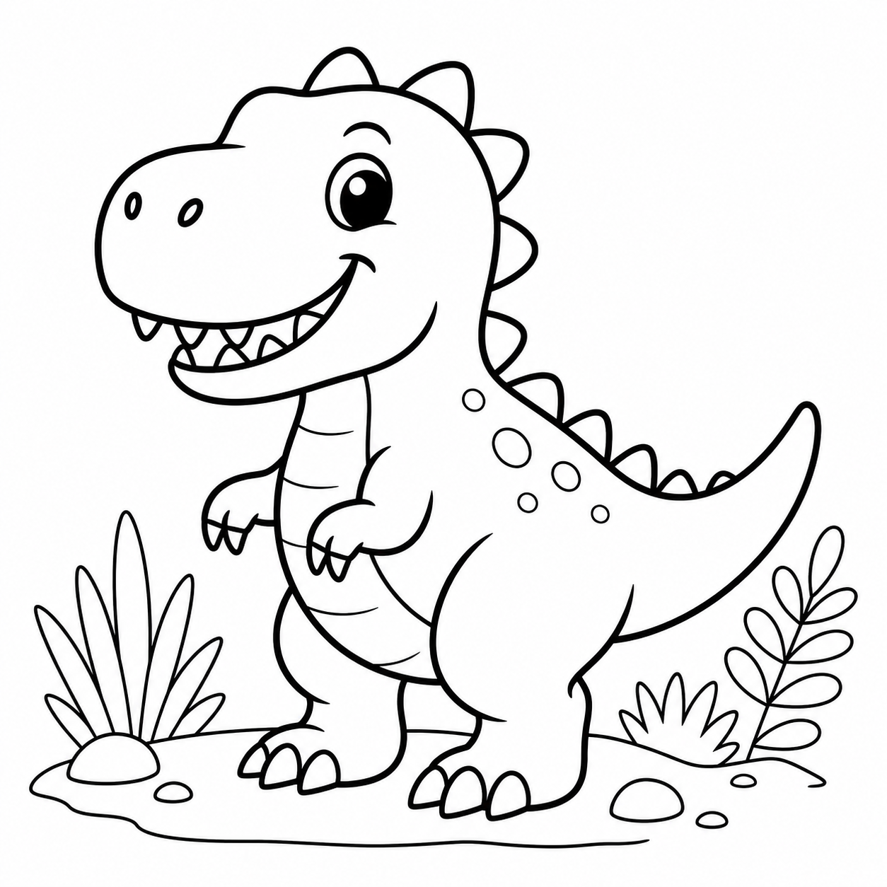 Hallo, kleine Dinos - 20 niedliche Dinosaurier zum Ausmalen für Kinder ab 3 Jahren