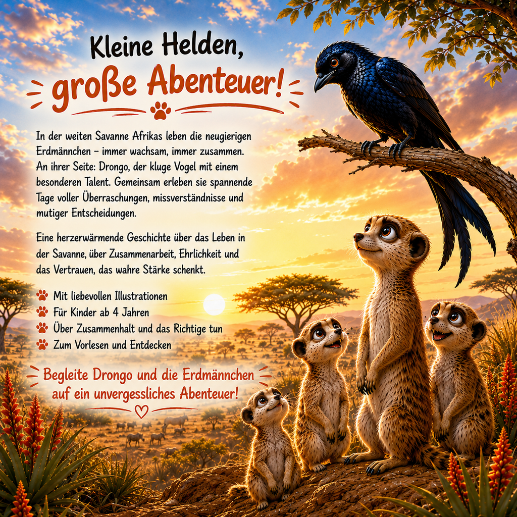 Drongo, die Erdmännchen und das große Wüstengeheimnis