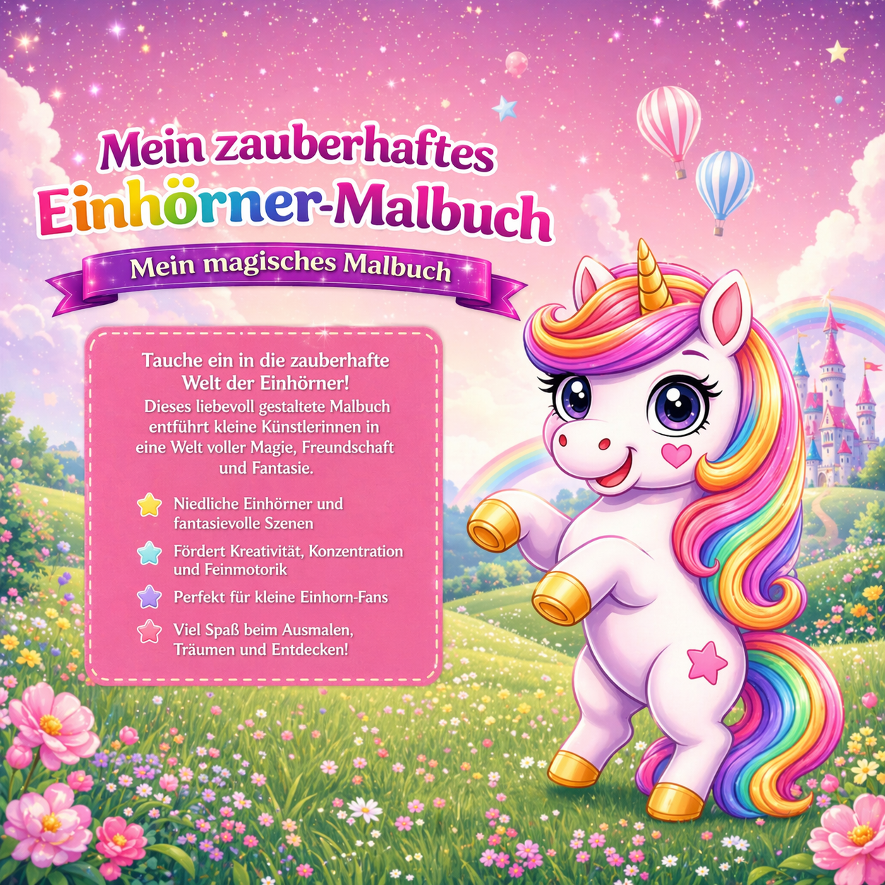 Mein zauberhaftes Einhörner-Malbuch - Mein magisches Malbuch