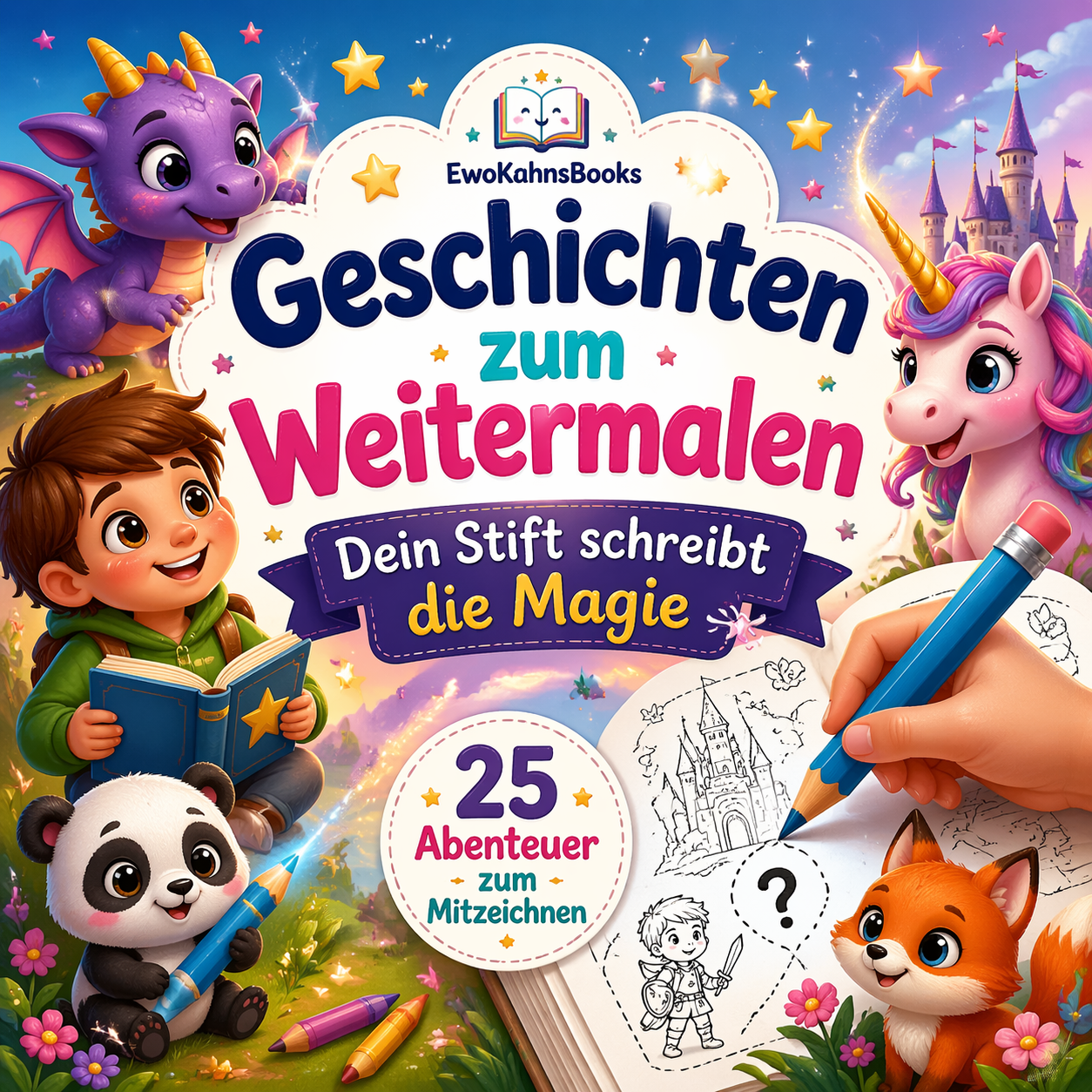 Geschichten zum Weitermalen – Dein Stift schreibt die Magie 25 Abenteuer zum Mitzeichnen