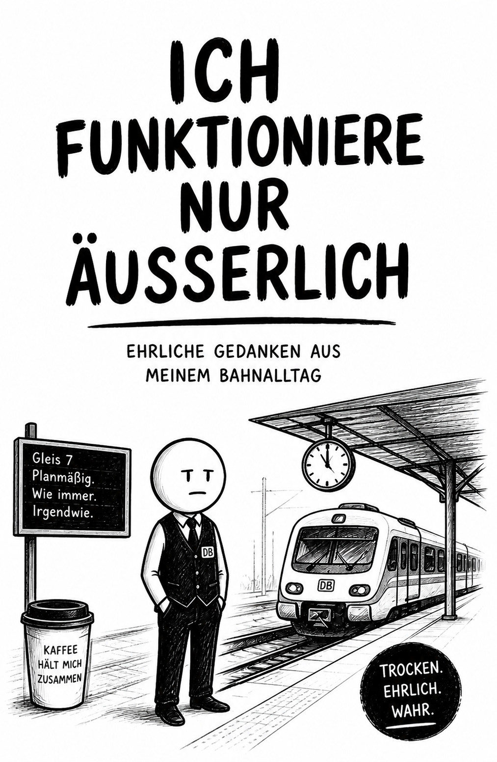 Ich funktioniere nur äußerlich - Ehrliche Gedanken aus dem Bahnalltag zwischen Kaffee, Durchsagen und Energiesparmodus