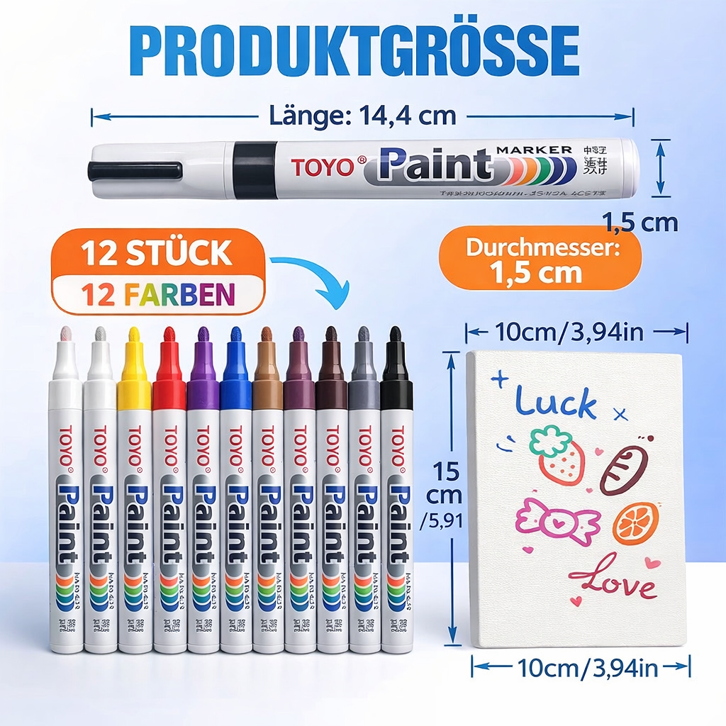 Lackstifte Set – Wasserfeste Farben für kreativen Malspaß