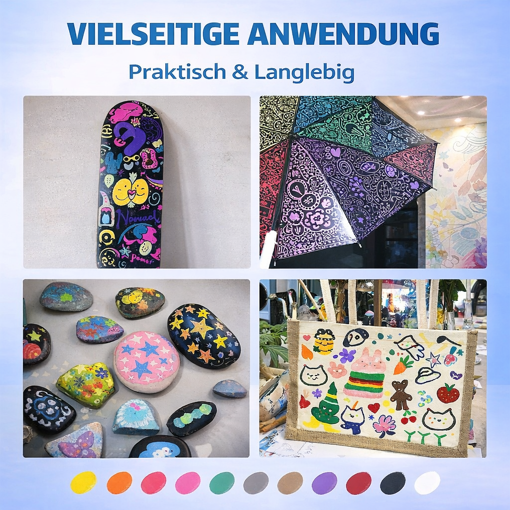 Lackstifte Set – Wasserfeste Farben für kreativen Malspaß