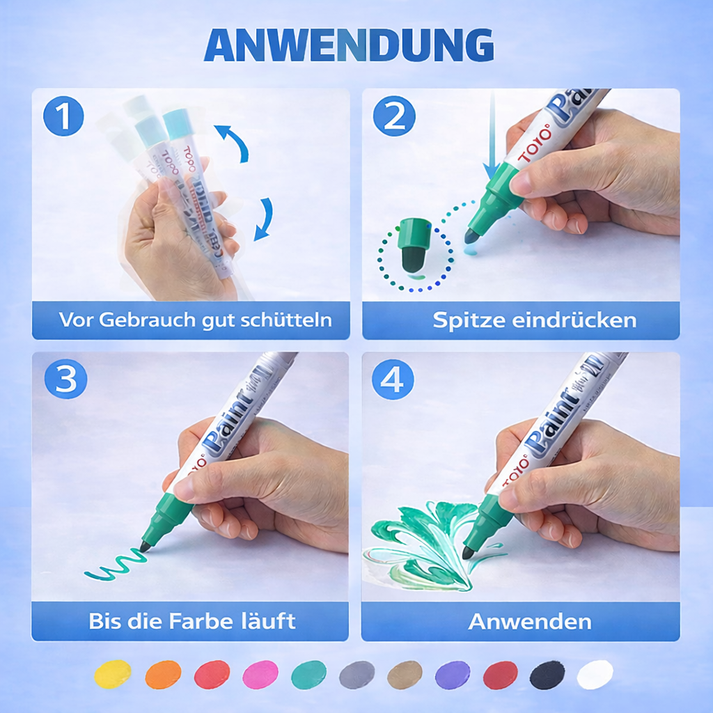 Lackstifte Set – Wasserfeste Farben für kreativen Malspaß