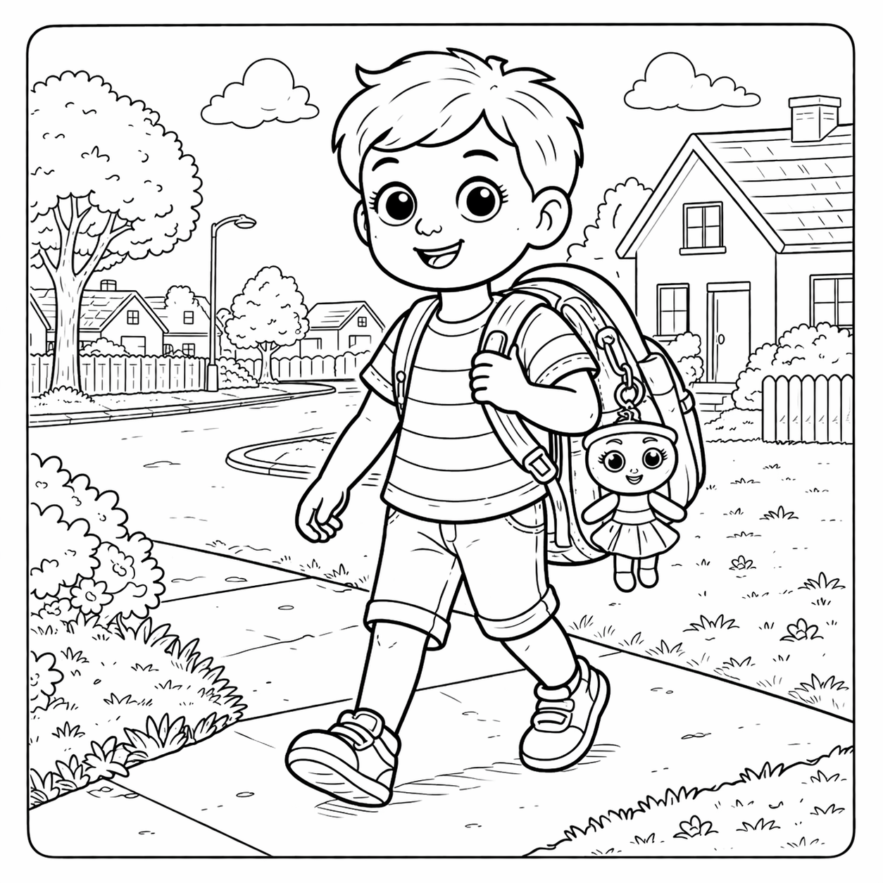 Marsi – Die kleine Rucksack-Freundin - Ein Malbuch-Abenteuer für Kinder