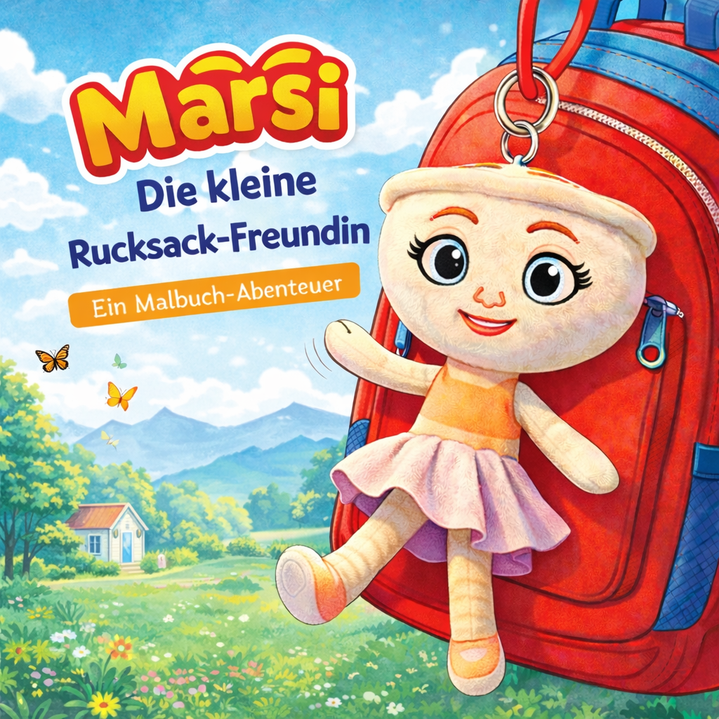 Marsi – Die kleine Rucksack-Freundin - Ein Malbuch-Abenteuer für Kinder