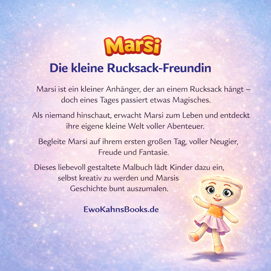 Marsi – Die kleine Rucksack-Freundin - Ein Malbuch-Abenteuer für Kinder