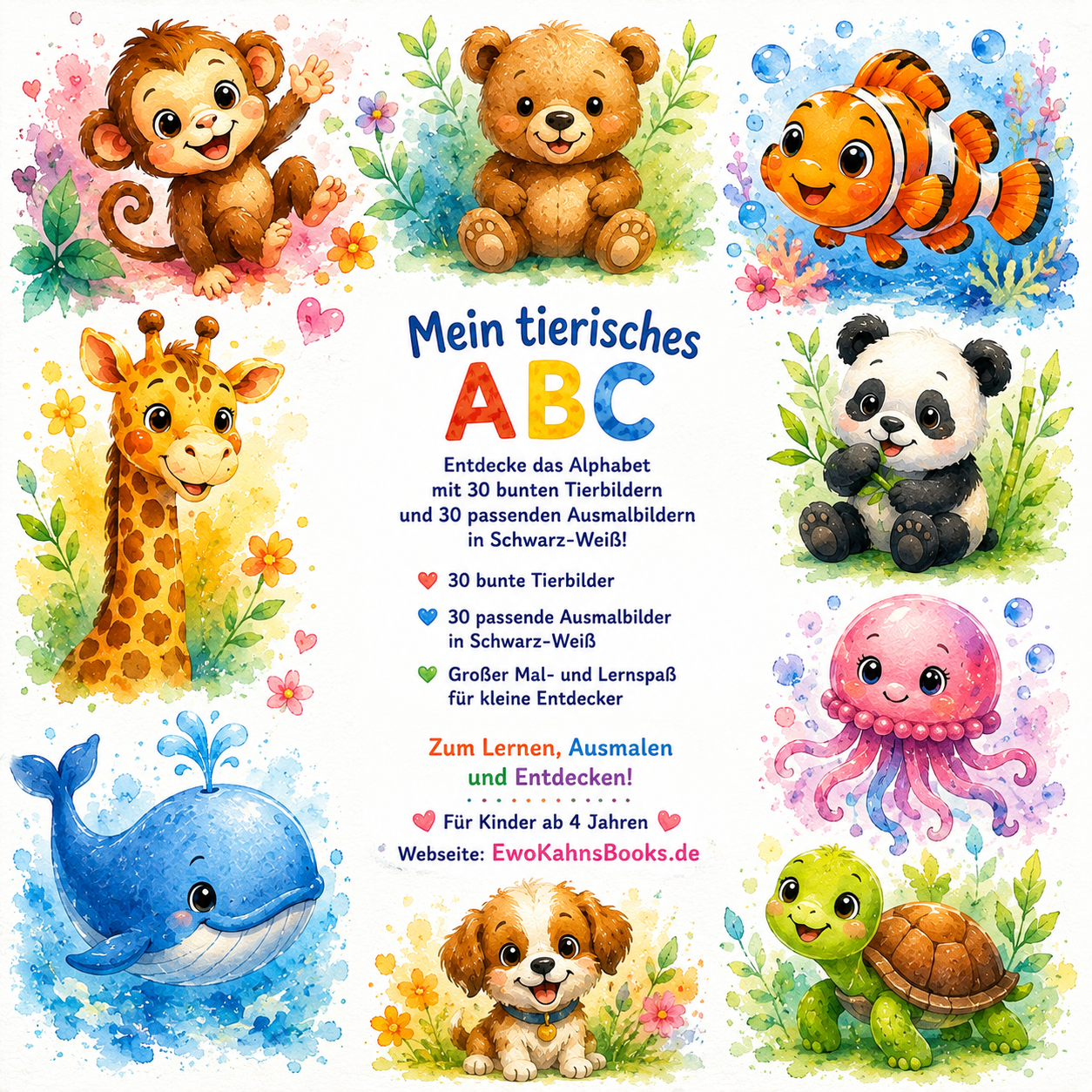 My Animal ABC – The Big Alphabet Coloring Book with Animals from A to Z