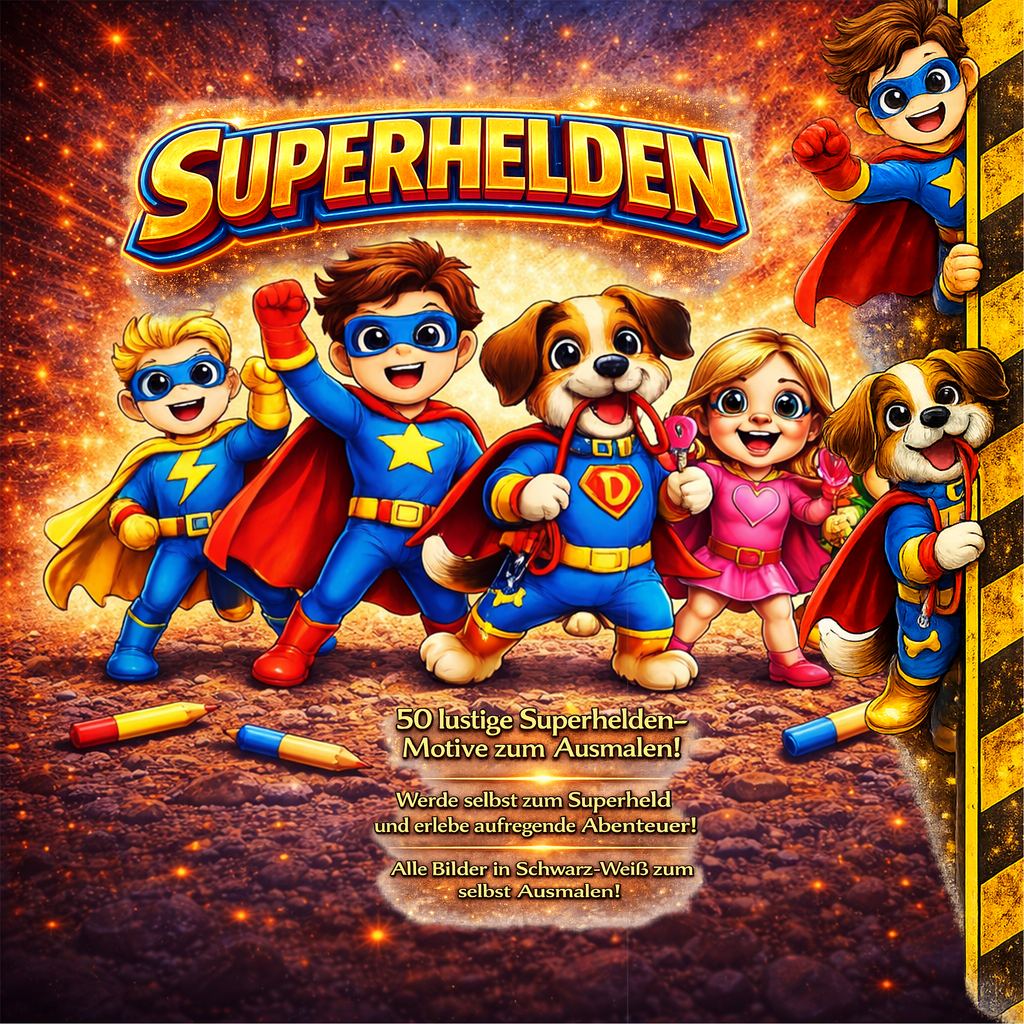 Superhelden-Malbuch – Jeden Tag eine gute Tat