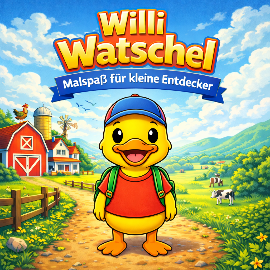 Willi Watschel – Malspaß für kleine Entdecker - 50 einfache Malbilder für Kinder ab 3 Jahren