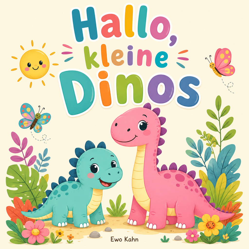 Hallo, kleine Dinos - 20 niedliche Dinosaurier zum Ausmalen für Kinder ab 3 Jahren